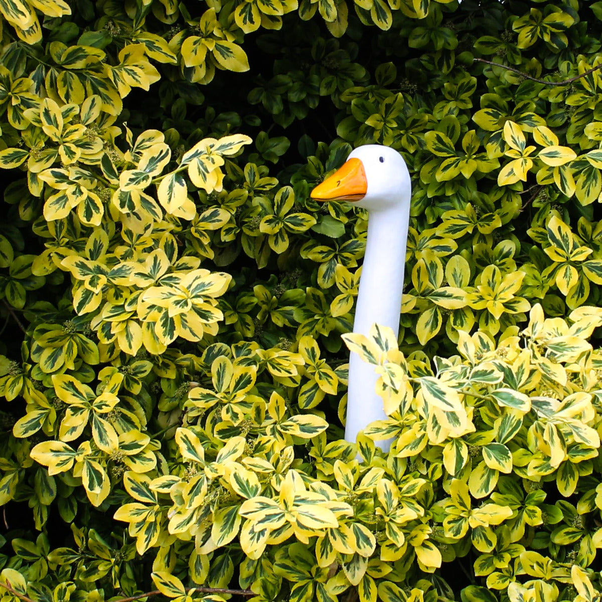 Gartenfigur Gans Gänsekopf Gartenstecker Gänsehals Gänse Deko Garten Dekoration 36cm