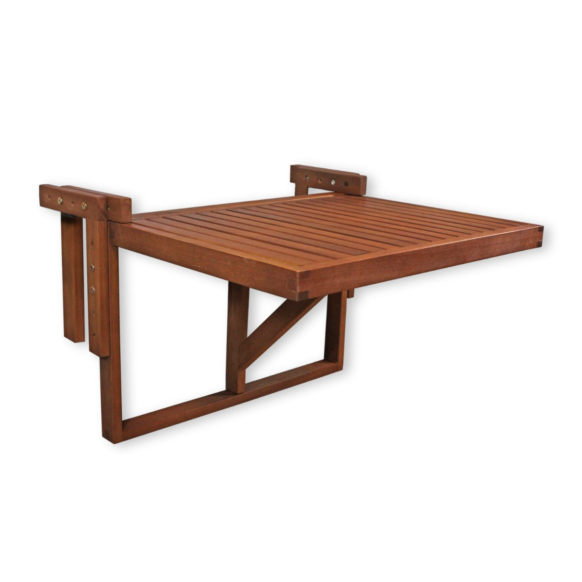 Balkonhängetisch klappbar Balkontisch Balkonmöbel Holz Eukalyptus FSC 100% Höhenverstellbar