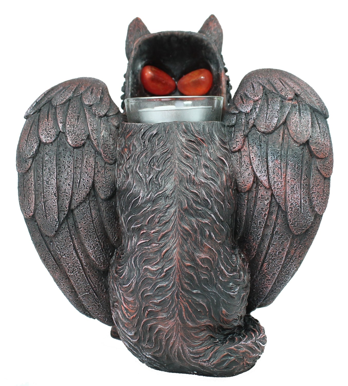 Dekofigur Fantasy Wolf mit Teelicht Windlicht Kerzenhalter Gothic Mystery