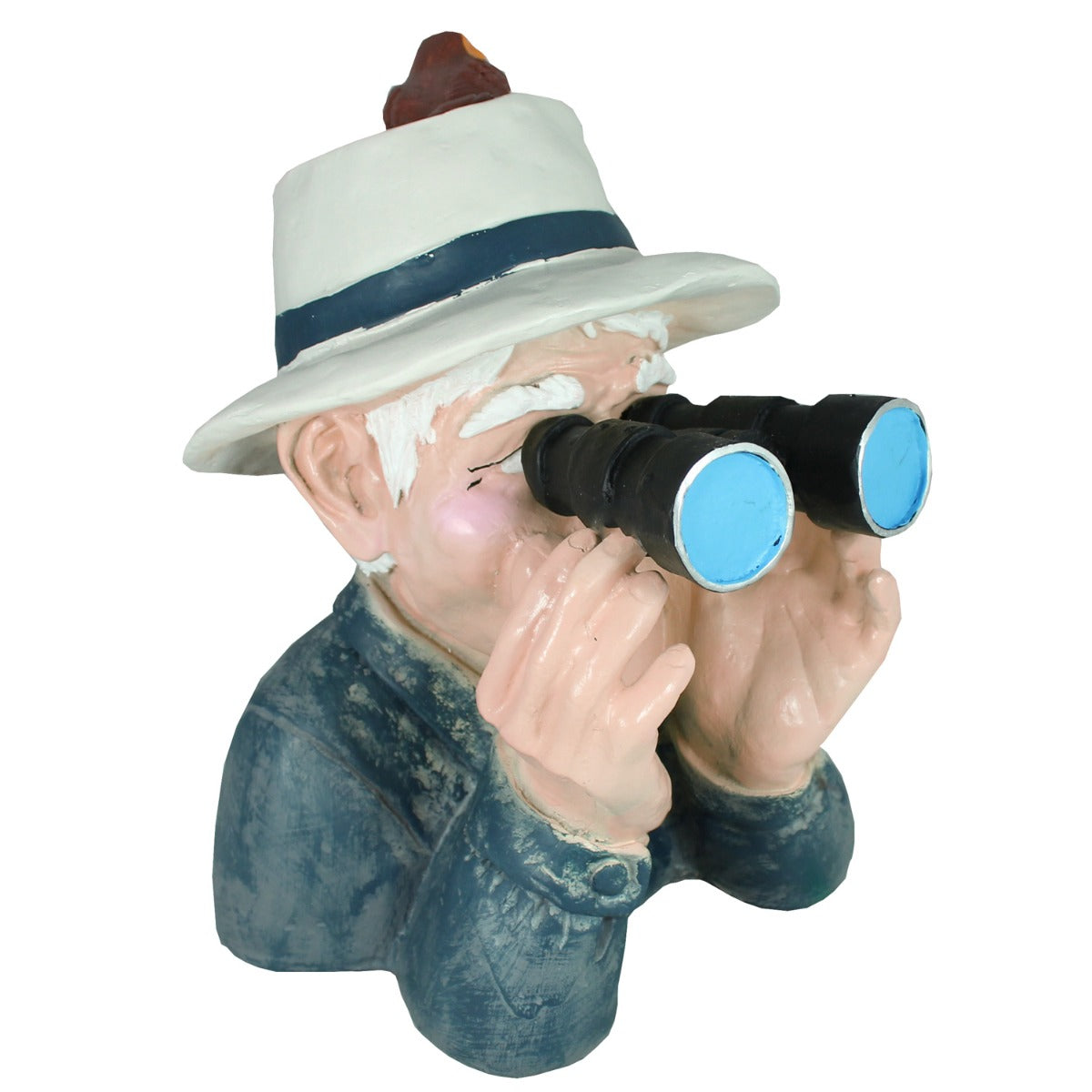 Gartenfigur Opa Paschulke Spanner mit Fernglas Figur Mann mit Fernglas Zaungucker