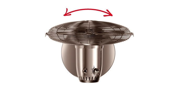 Tischventilator Tisch Ventilator Retro 35 cm Edelstahl Anthrazit Windmaschine Venti schwenkbar