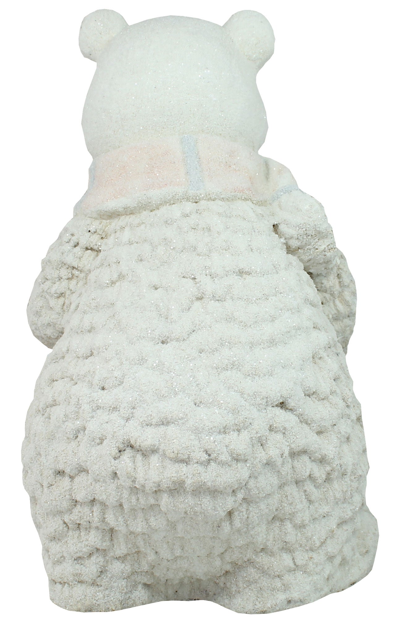 Dekofigur Eisbär mit Schal Eisbär-Figur Tierfigur Winterdekoration