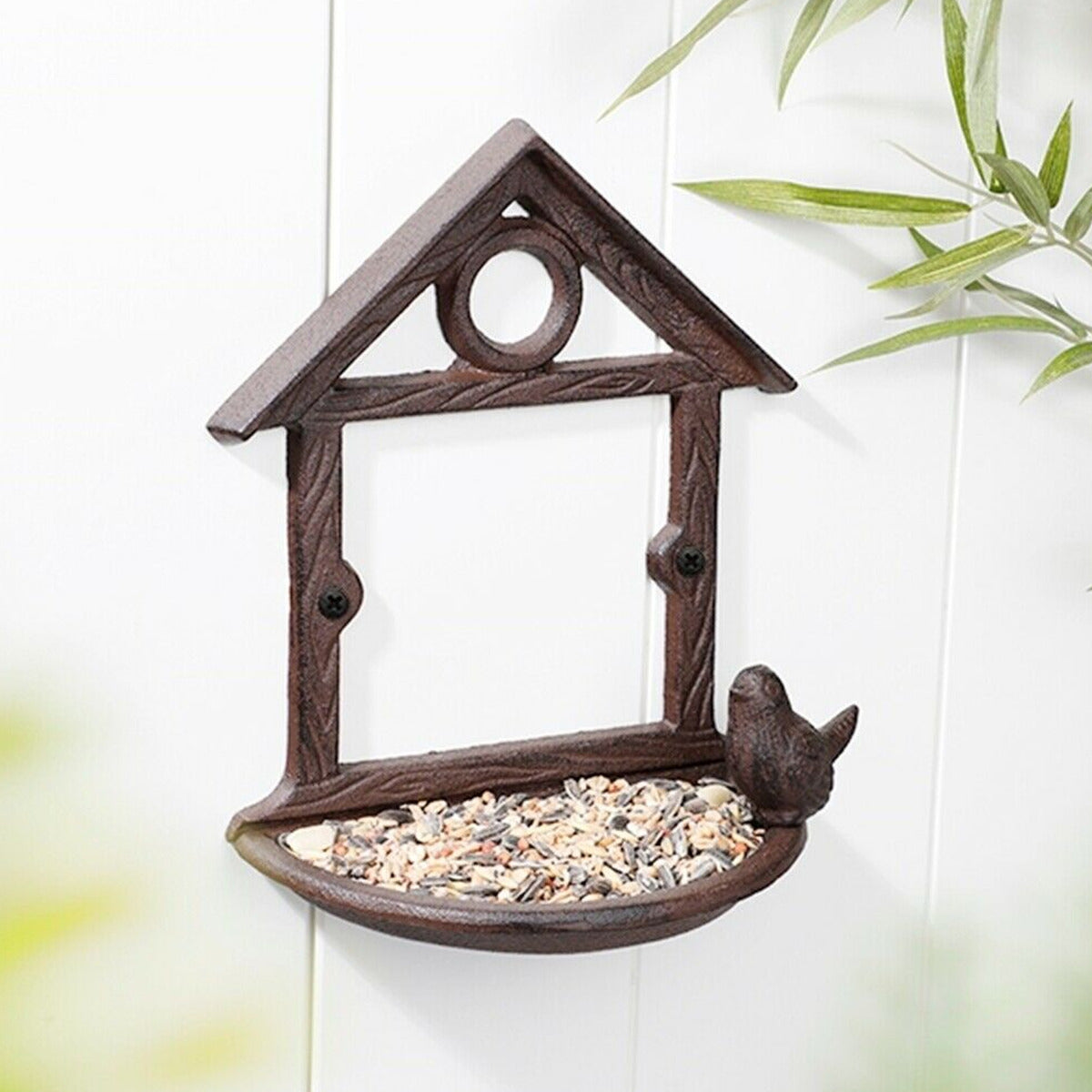 Vogeltränke hängend Vogeltränke Wand aus Gusseisen Vogelfutterstation Wandvogeltränke