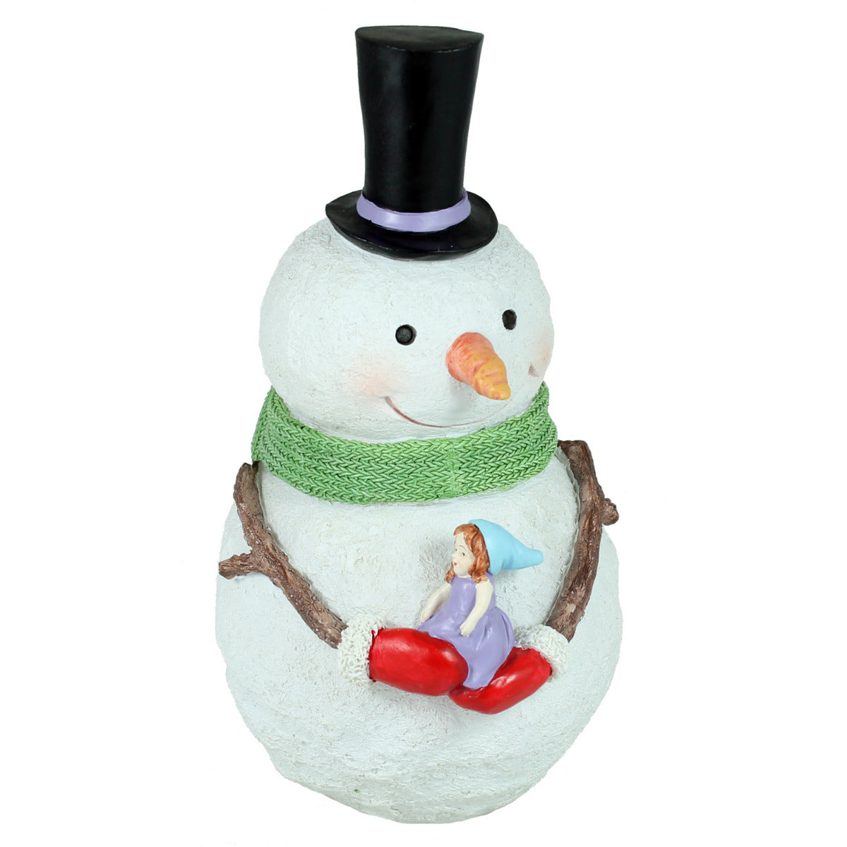 Schneemann Figur Zylinder Weihnachtsfiguren für draußen Schneemann Deko outdoor Weihnachtsdeko