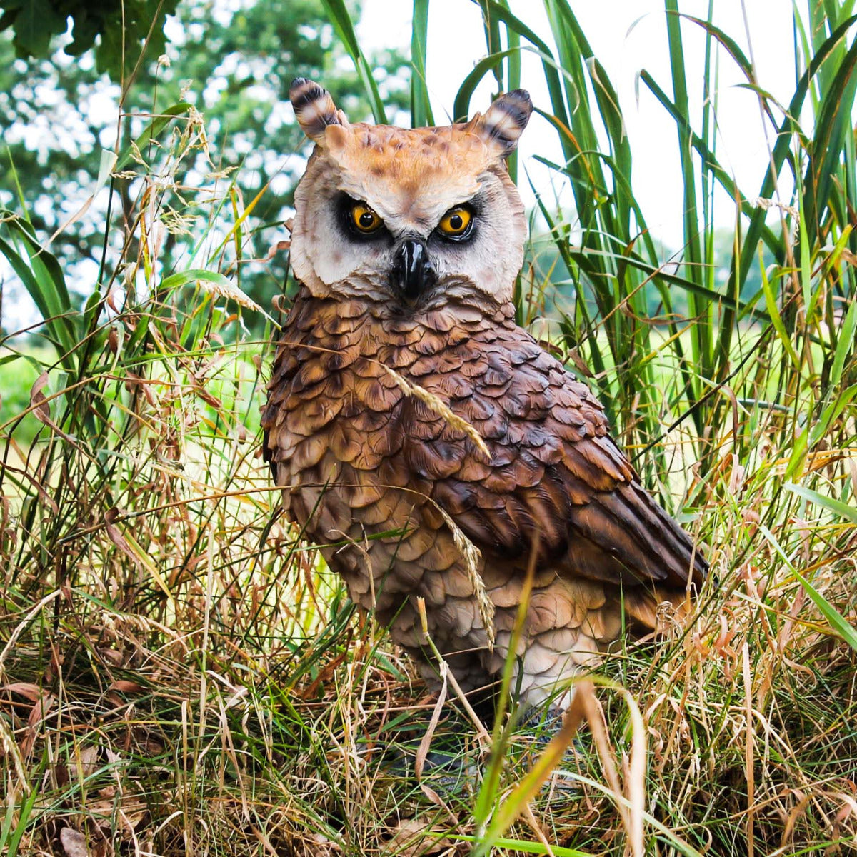 Eulenfigur Dekofigur Eule Gartenfigur Eule groß 42 cm Tierfigur Deko Eule