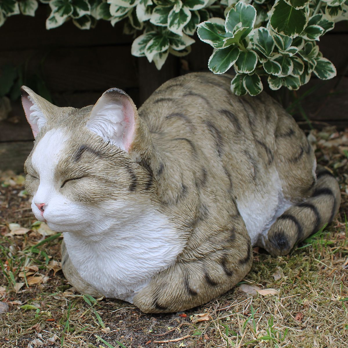 Deko Katze lebensecht Katzenfigur Emma Gartenfigur Katze