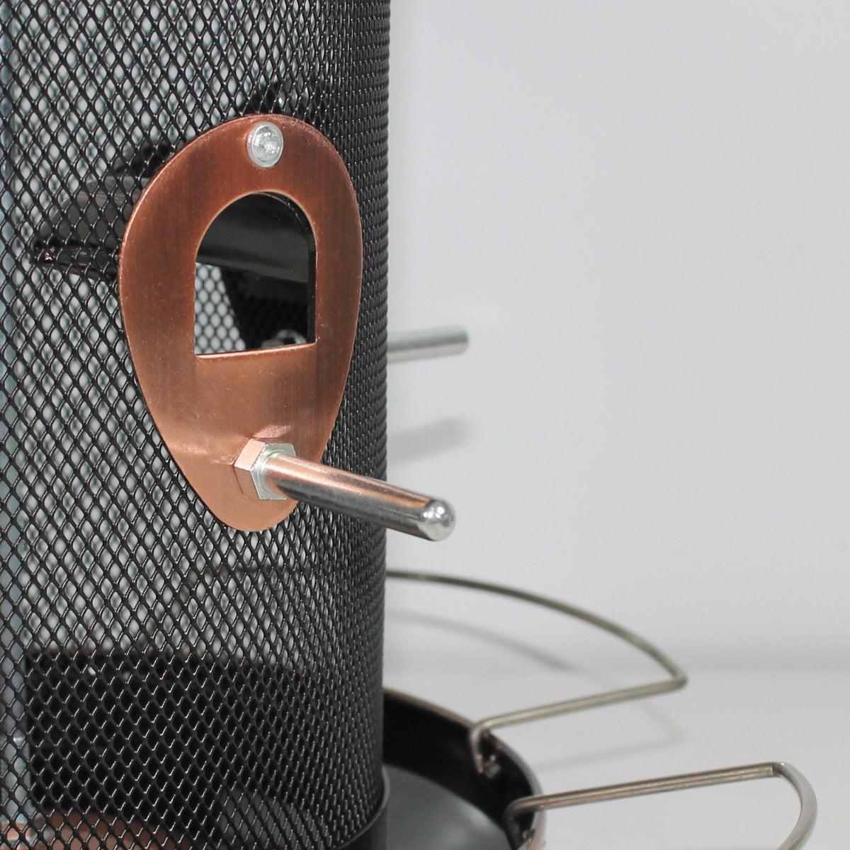 Vogelfutterstation zum hängen XL Vogelfuttersäule Kupfer Optik Gourmet Futter Silo Futtersäule