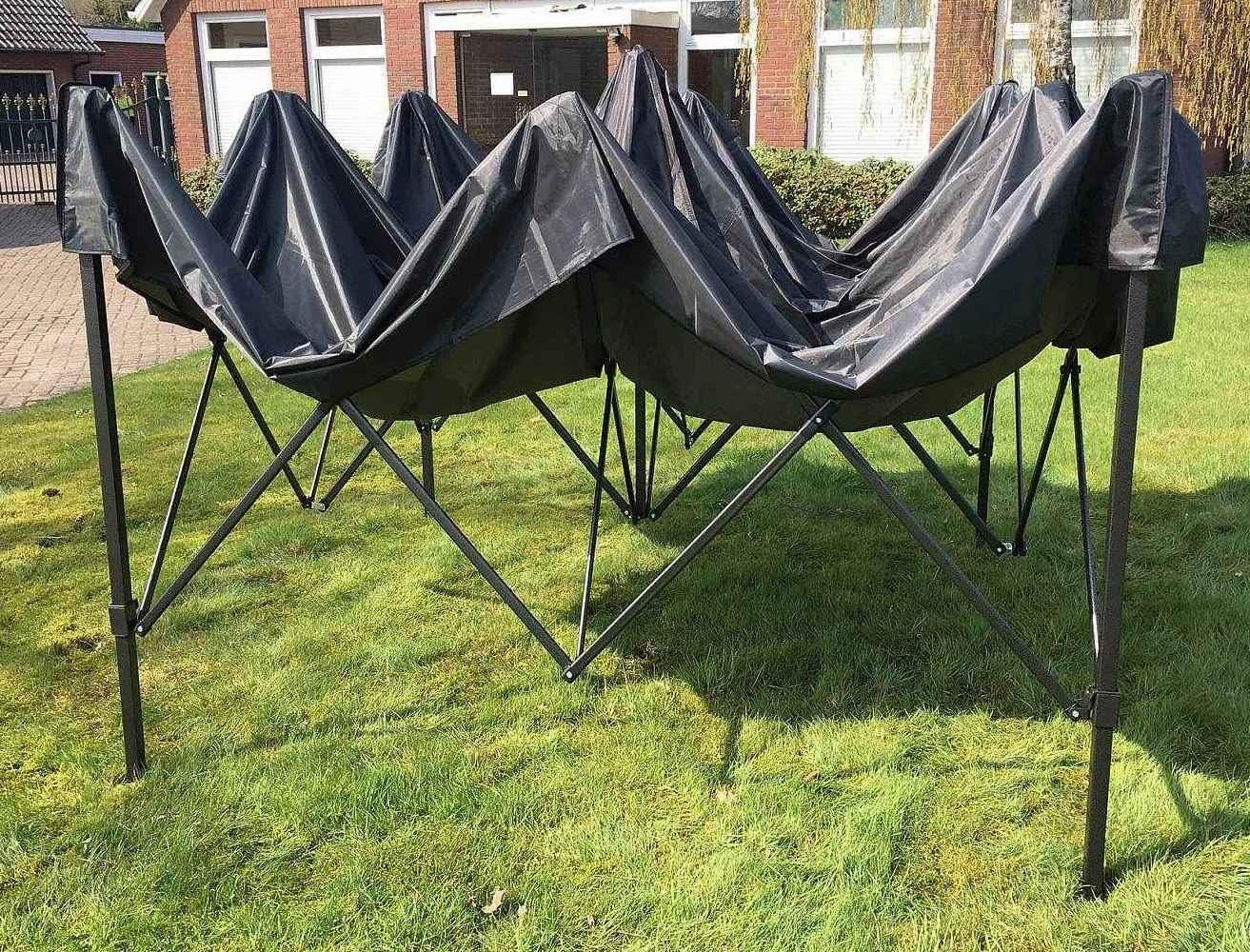 Pavillon Faltpavillon 3 x 3 m anthrazit wasserdicht höhenverstellbar Garten Pagode