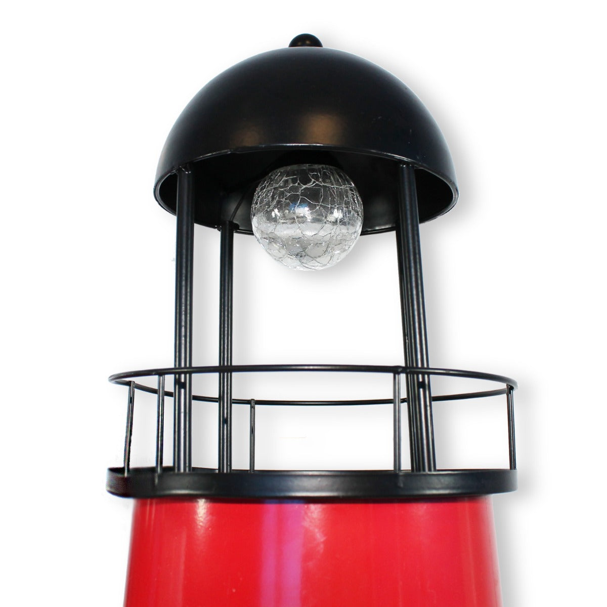 Leuchtturm Garten 120 cm mit Licht Solar Leuchtturm Metall Maritime Deko mit LED Beleuchtung Gartendeko Maritim