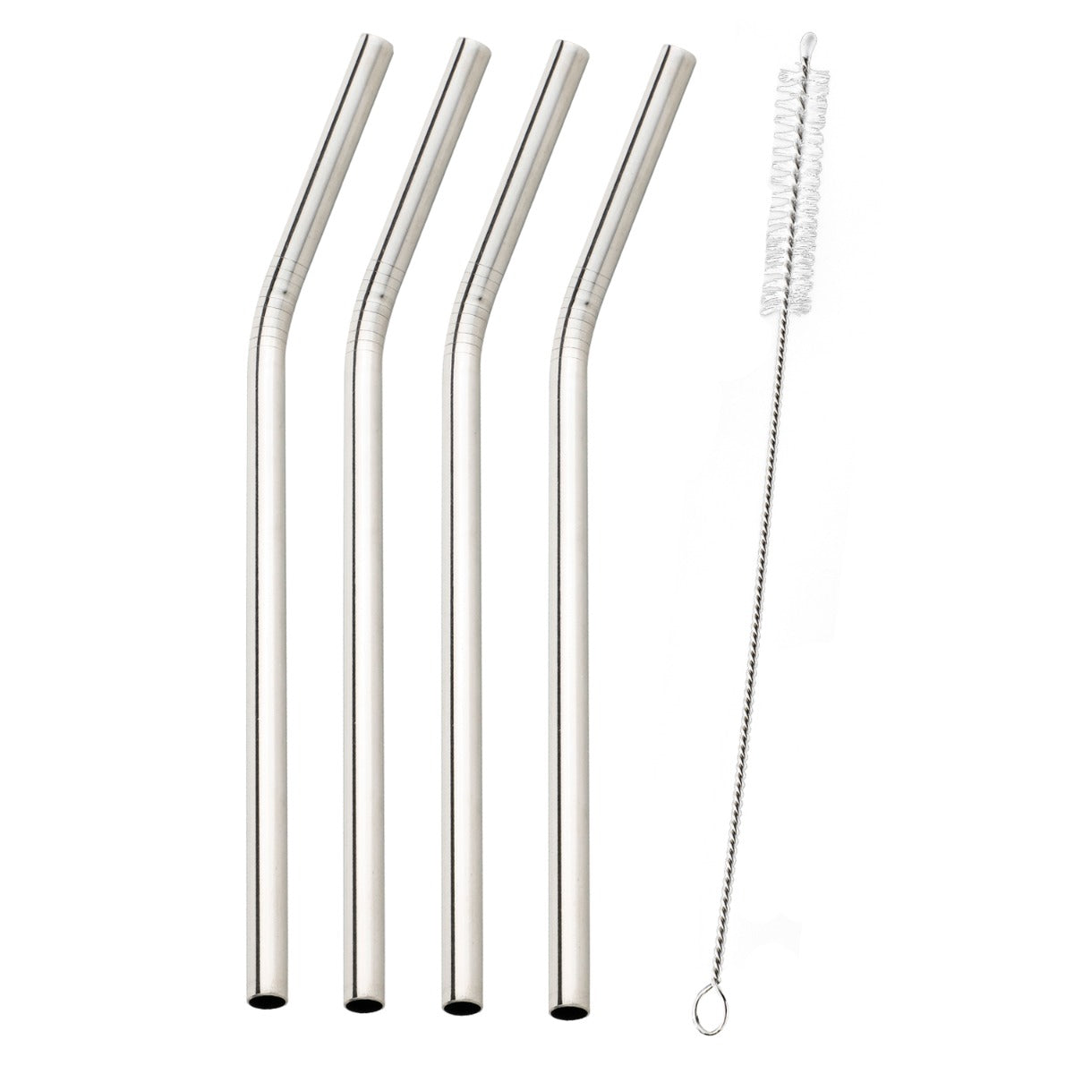 Metall Strohhalme 4er Set Trinkhalme Edelstahl Strohhalm wiederverwendbar