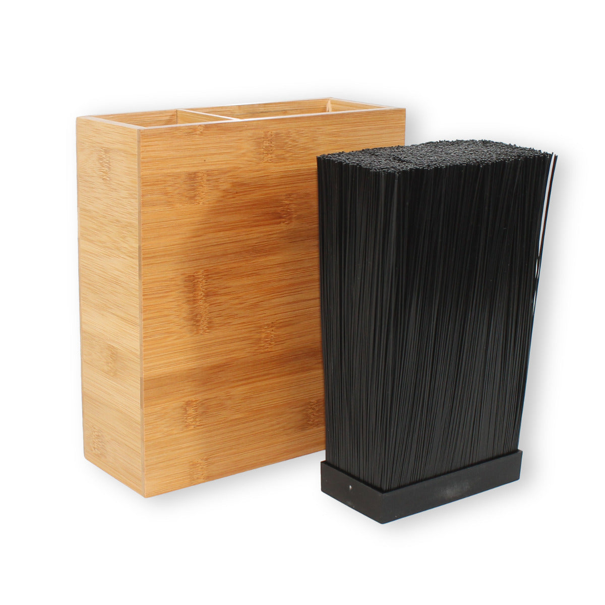 Messerblock ohne Messer mit Utensilienbox aus Bambus Messerblock Holz ohne Messer leicht zu Reinigen