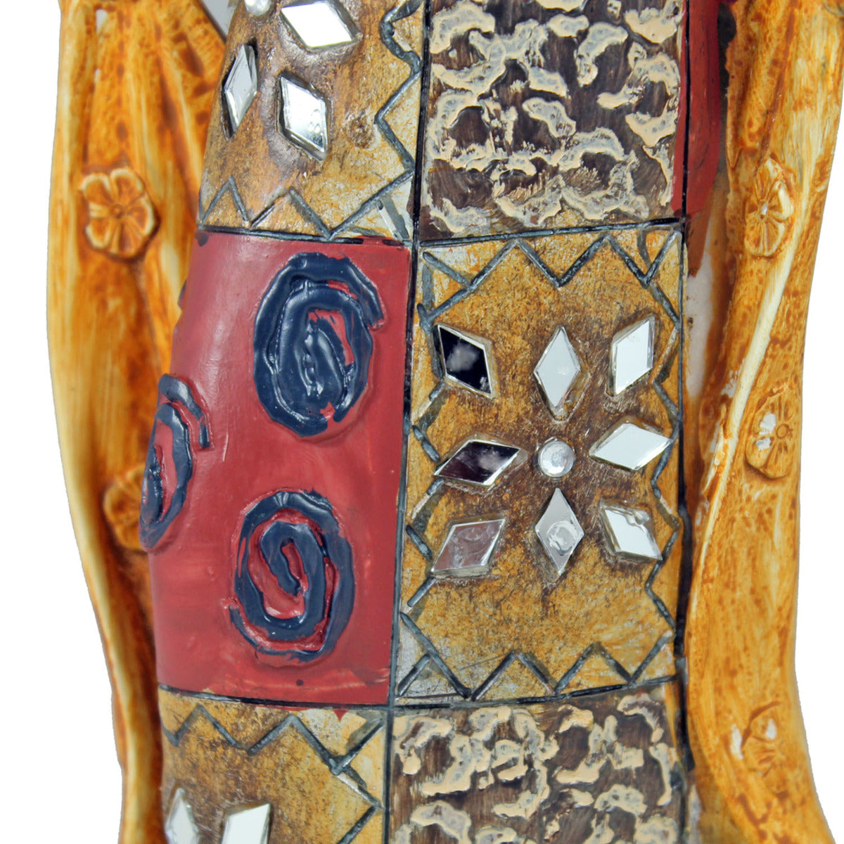 Afrika Deko Figur Frau in einem bunten Kleid mit Tuch Afrikanische Dekofiguren