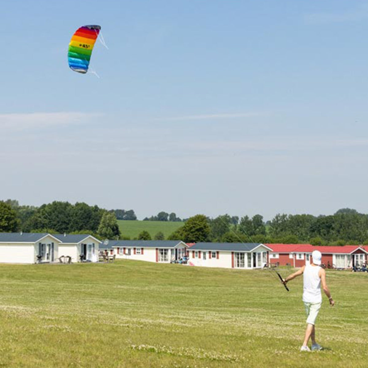 Lenkmatte HQ Symphony Beach III 2.2 Sport PLUS Rainbow mit Controlbar und Lenkschlaufen Allround Lenkdrachen Kite