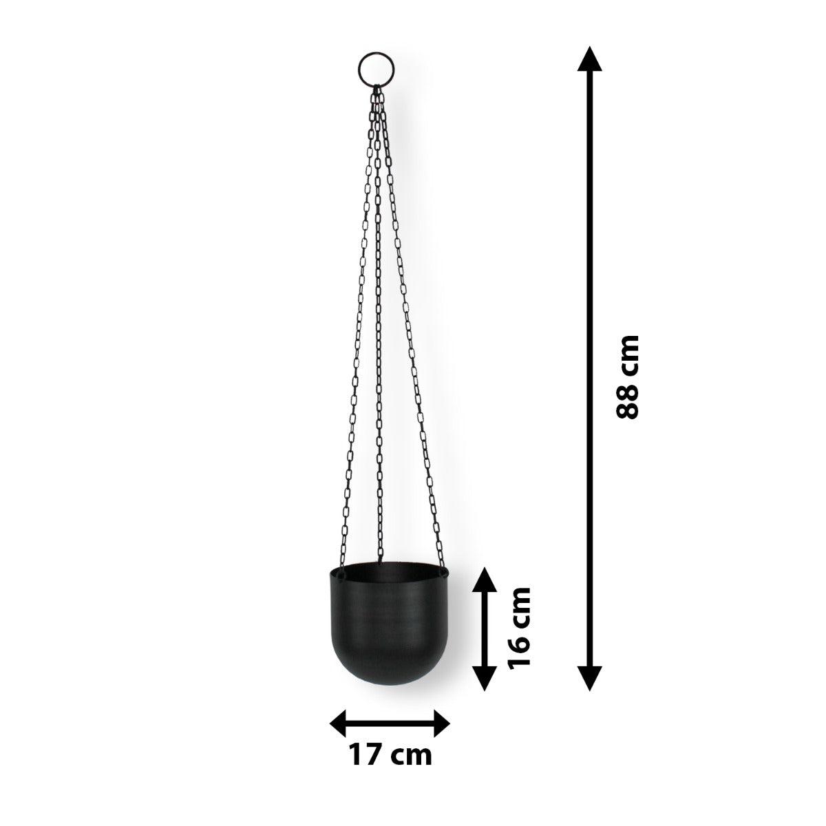 Blumenampel Hängeampel Blumen 17 cm Blumenhänger Blumenampel schwarz