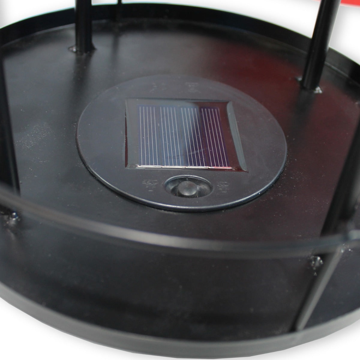 Leuchtturm Garten 150 cm mit Licht Solar Leuchtturm Metall Maritime Deko mit LED Beleuchtung Gartendeko Maritim