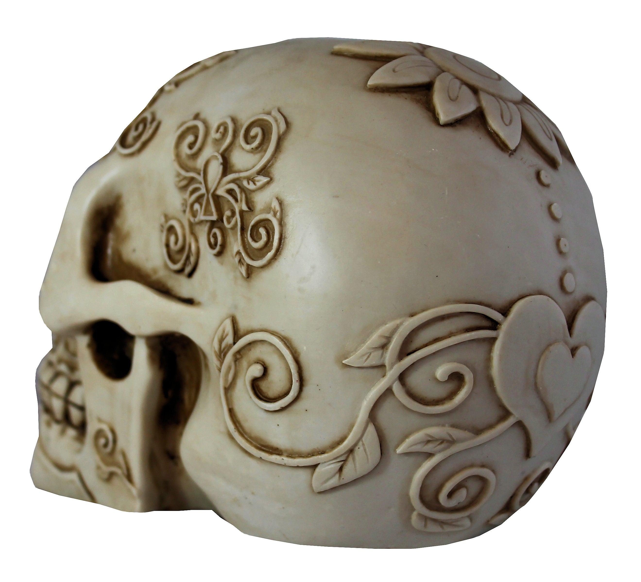 Dekofigur Totenkopf Schädel Sonnenblume Mystic Gothic Wohnung Dekoration