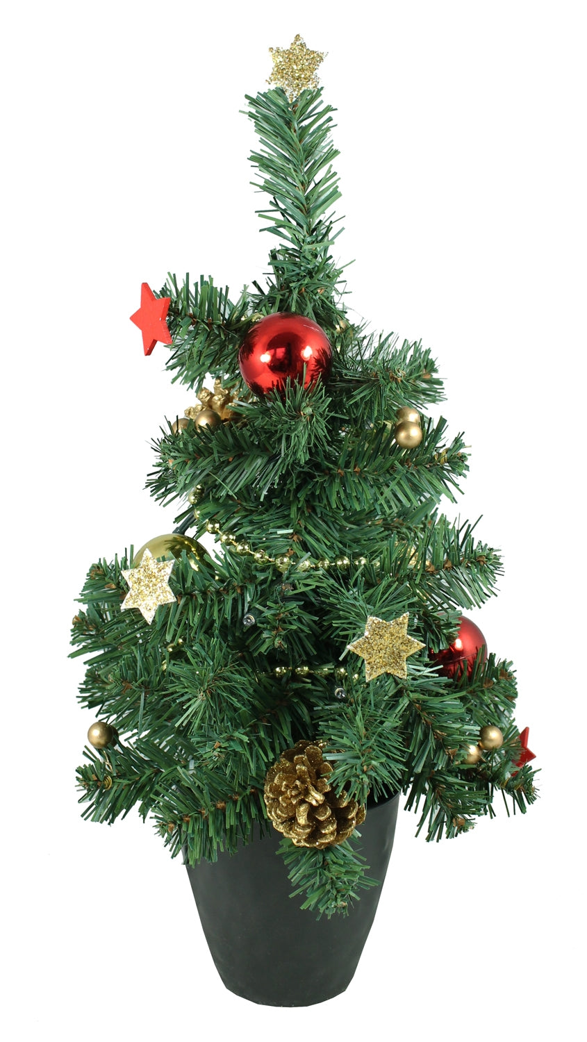 Tannenbaum Weihnachtsbaum im Topf mit 10 LEDs warm-weiss 40 cm Weihnachtsdeko für innen