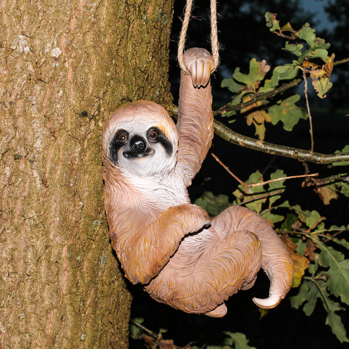 Faultier Figur hängend groß Faultier Deko Faultier Gartenfigur