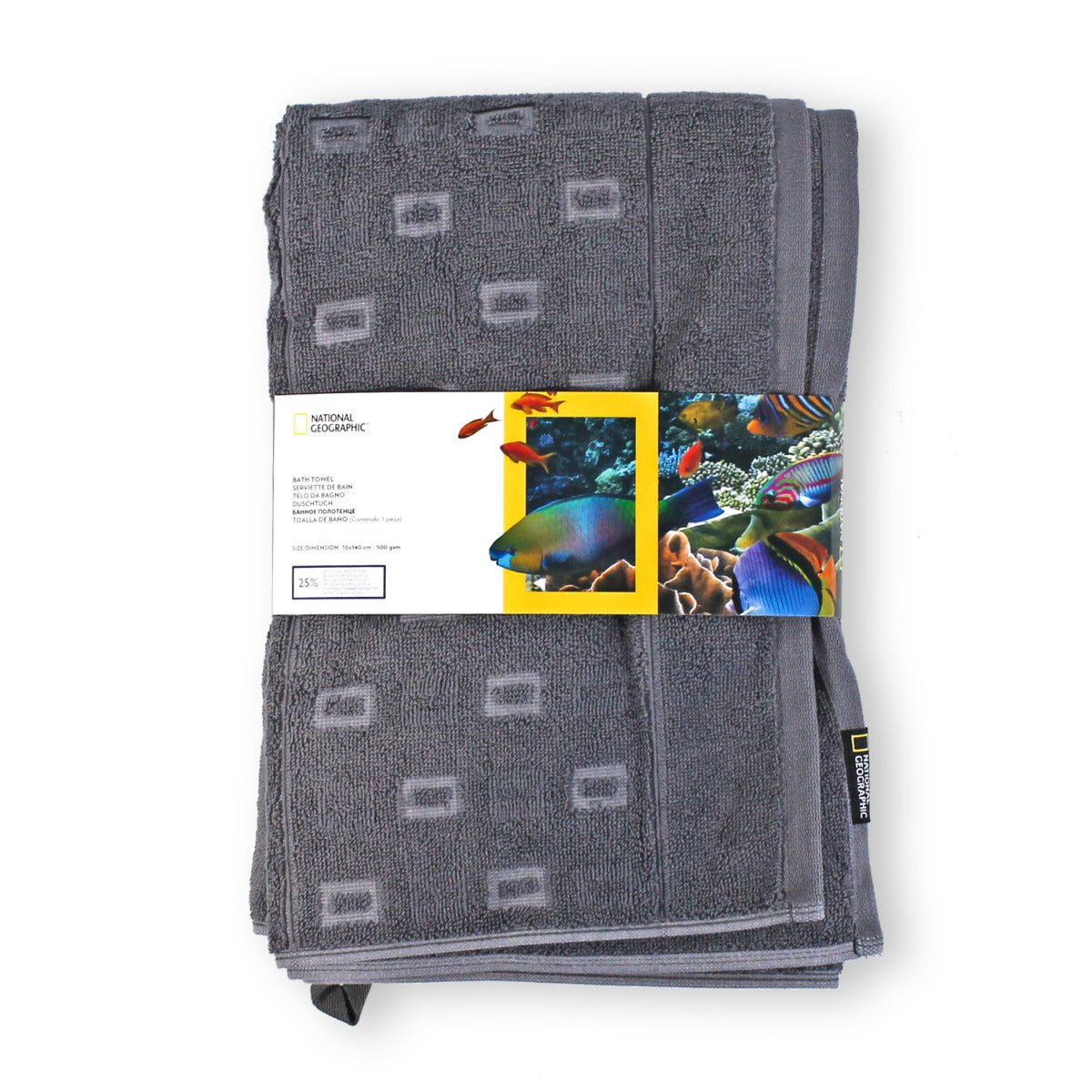 National Geographic Duschtuch 70x140 grau Trockentuch Badetuch