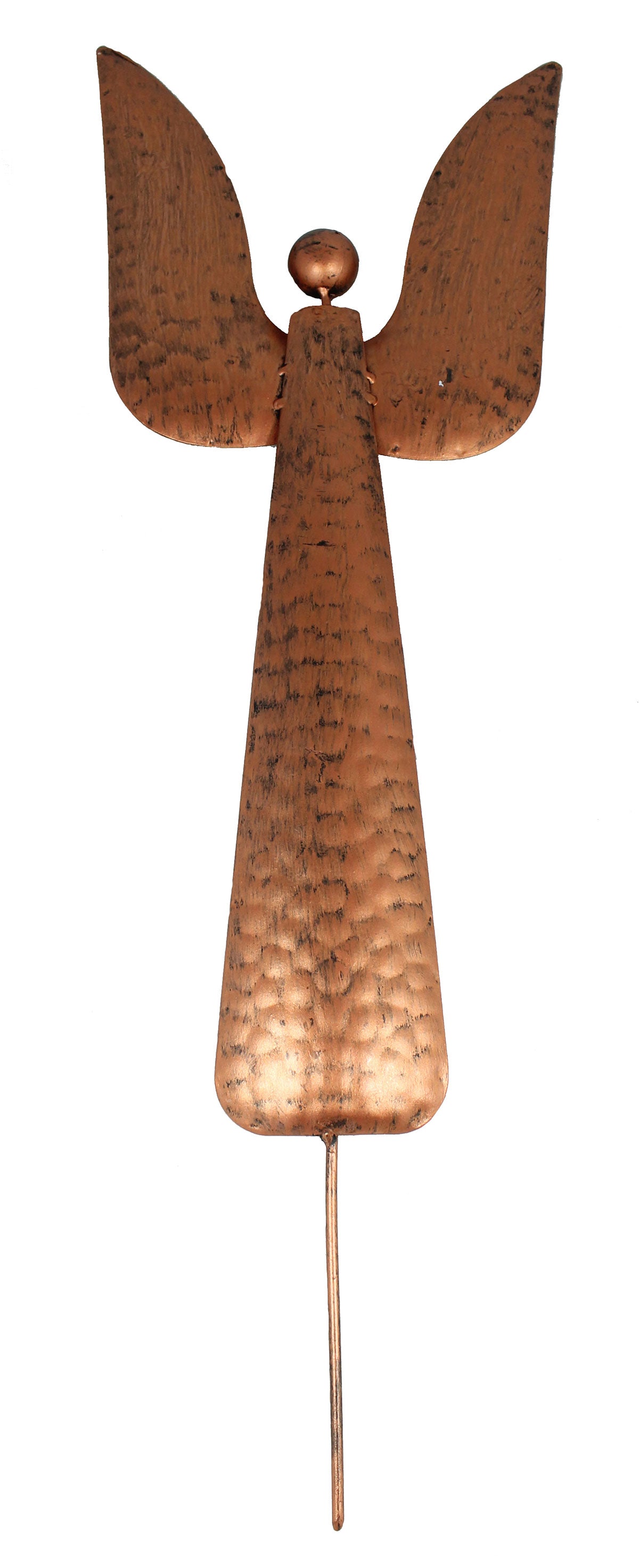 Gartenstecker Engel aus Metall Dekofigur Höhe 64 cm Farbe Kupfer Metallfigur Beetstecker Metall-Engel Weihnachtsdeko