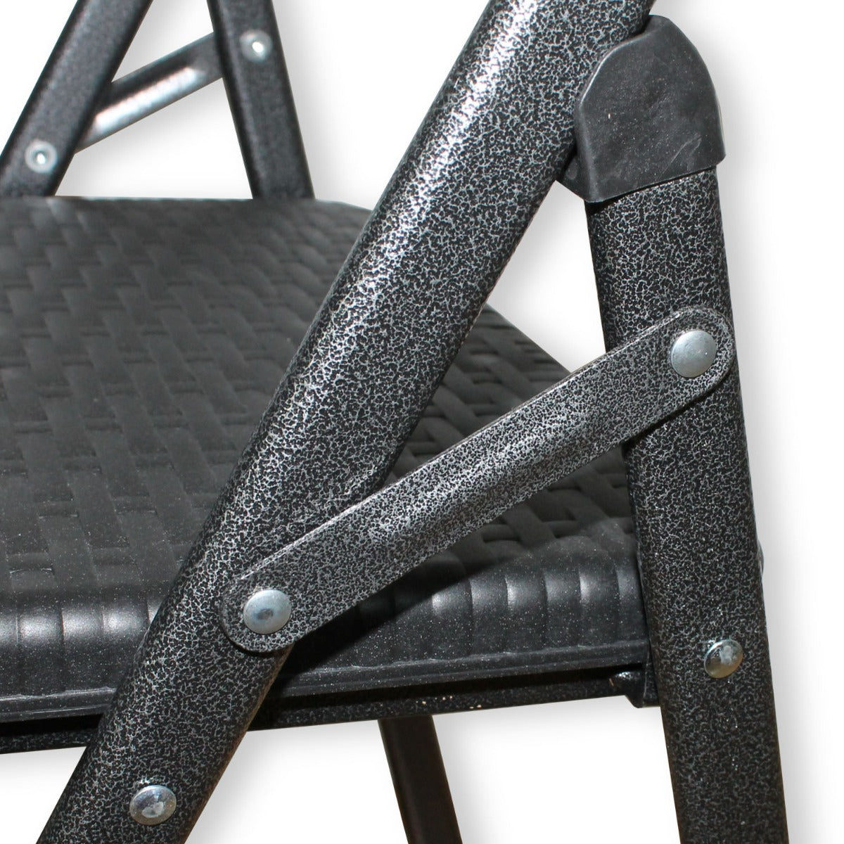 Balkonset Rattan Optik Tisch 2 Stühle Balkonmöbel Terrassenmöbel platzsparend schwarz