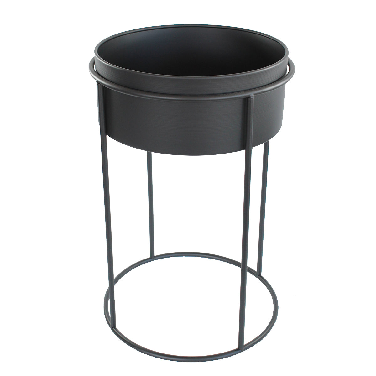 Blumenständer Metall 2er Set schwarz 32/42 cm Pflanzenständer Pflanztopf Blumenständer hoch