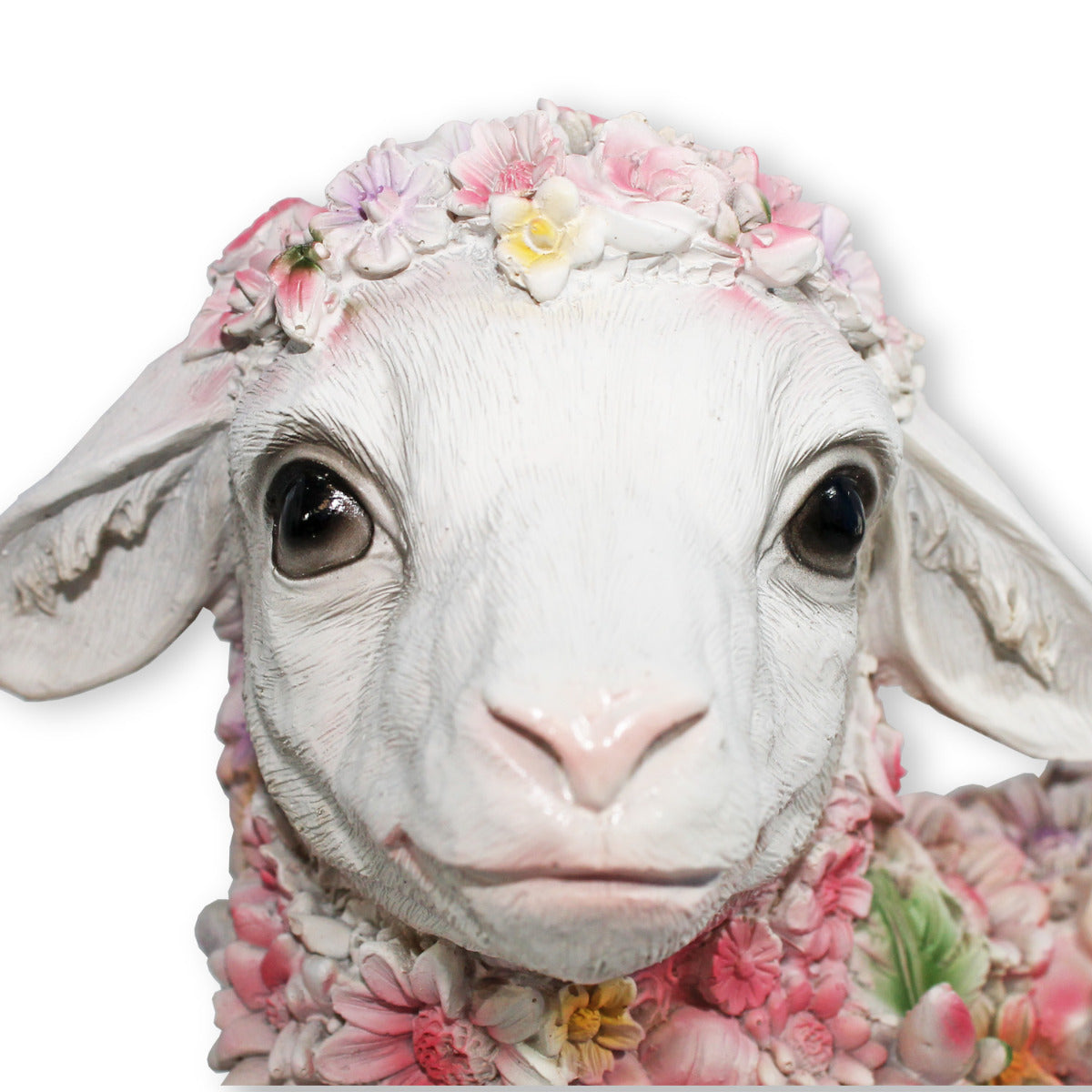 Lamm Figur liegend Blumenlamm Deko Lämmchen liegend Deko Lamm