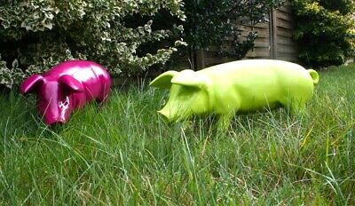 Dekofigur Schwein Ferkel "Apple" green grün 60 cm Dekoration Deko Garten