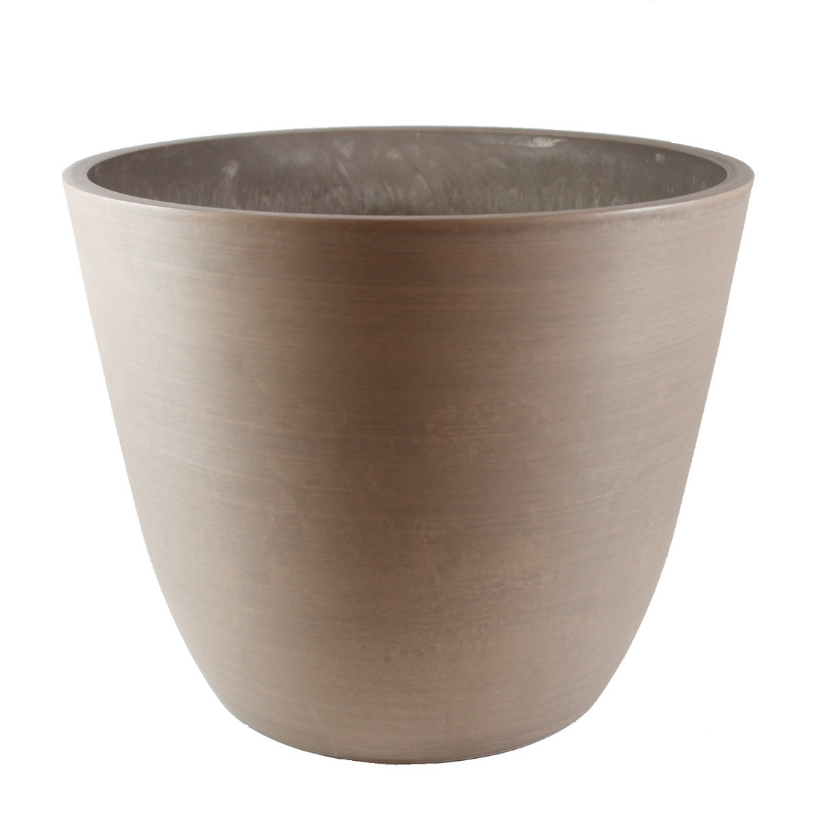 Blumentopf 41 cm rund Ecostone Pflanzkübel Pflanztöpfe aus Recyclingmaterial Farbe Taupe