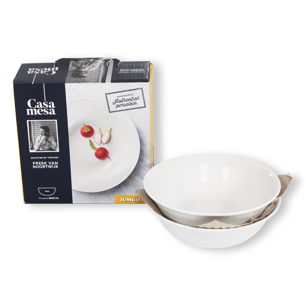 Casa Mesa Schale Schüssel Porzellan weiß 14 cm Müslischale Frühstücksschüssel