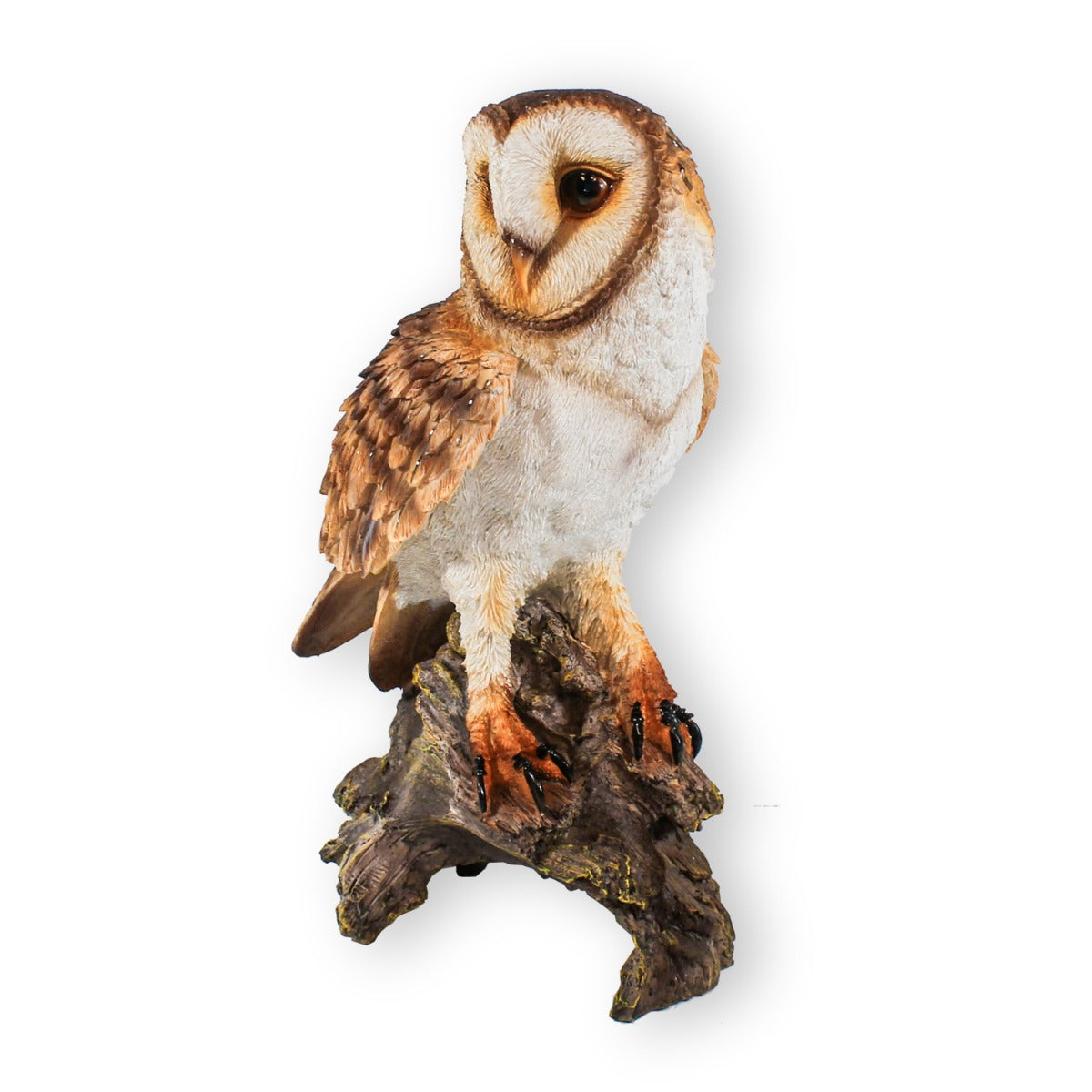 Eulen Figur auf Stamm sitzend Uhu Eule Deko Vogel