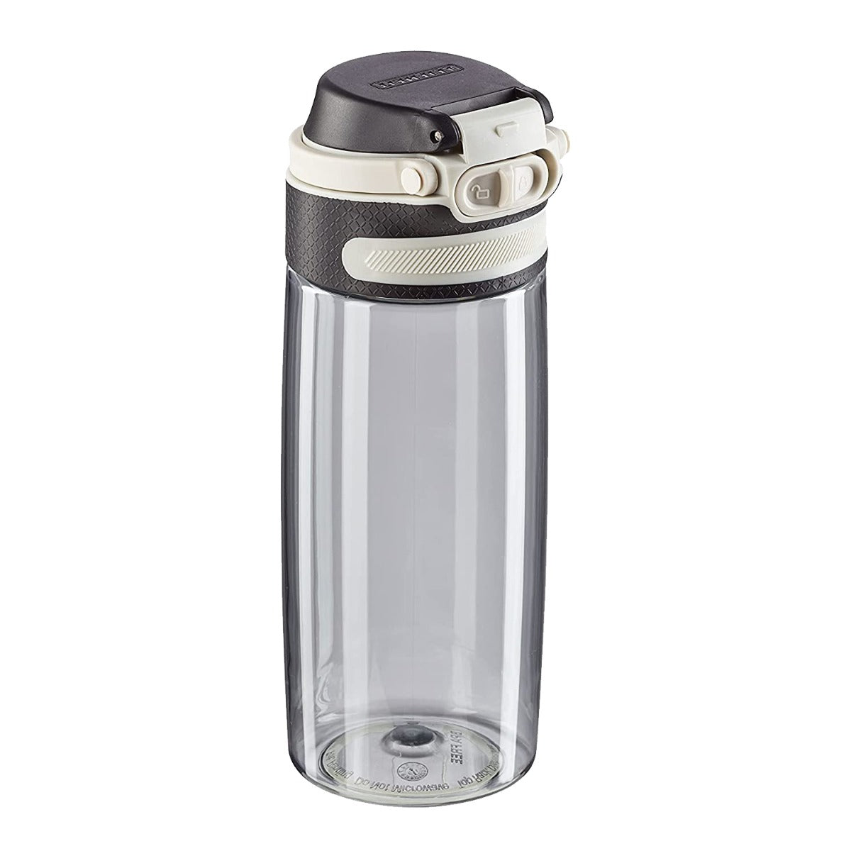 Leifheit Trinkflasche Flip 550ml Tritan silber mit Filter für Fruchteinsatz bruchsichere Tritanflasche