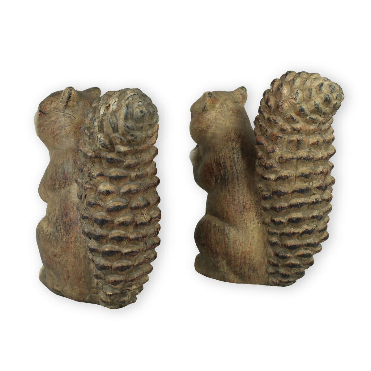 Dekofigur Eichhörnchen Paar mit Nuss Figur Tierfigur Garten Dekoration