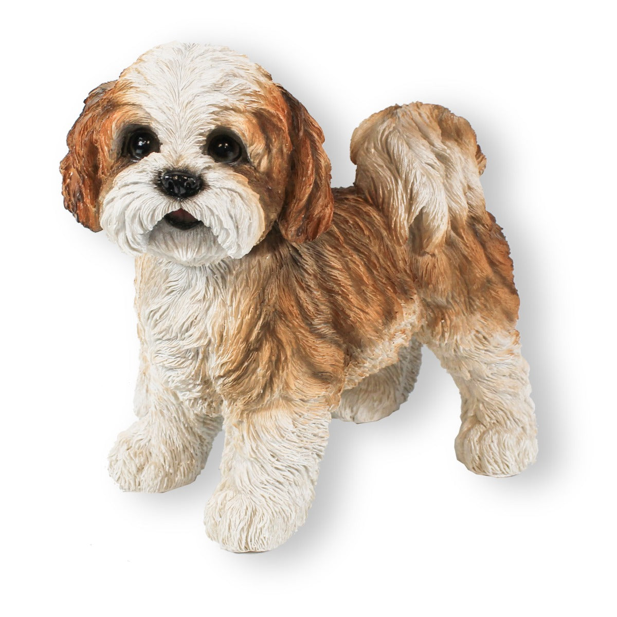 Hunde Figur Shih Tzu Welpe stehend Hund Tierfigur Hundefigur