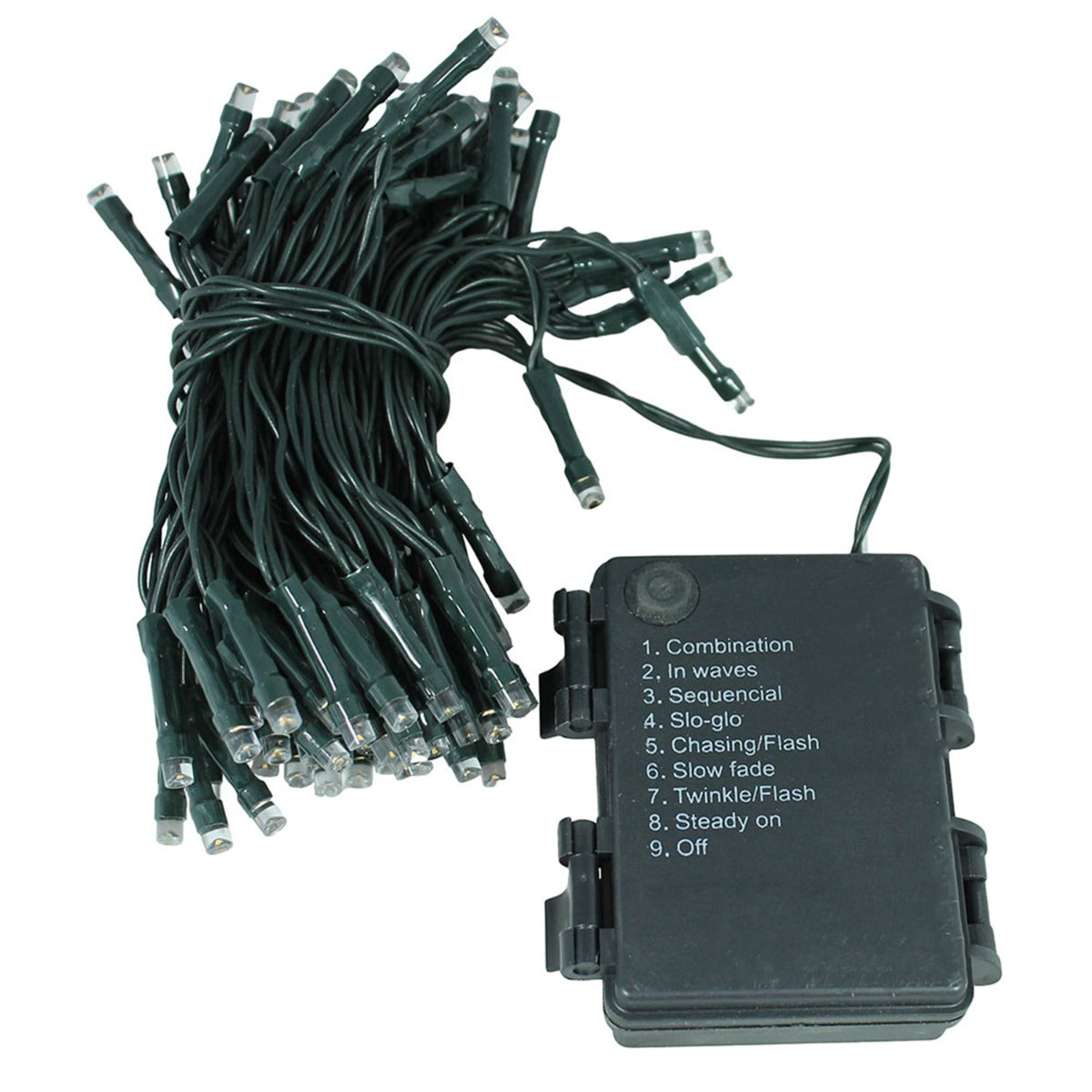 LED Lichterkette mit 96 Leuchten warmweiß Batteriebetrieb Timerfunktion Weihnachtsbeleuchtung für Innen