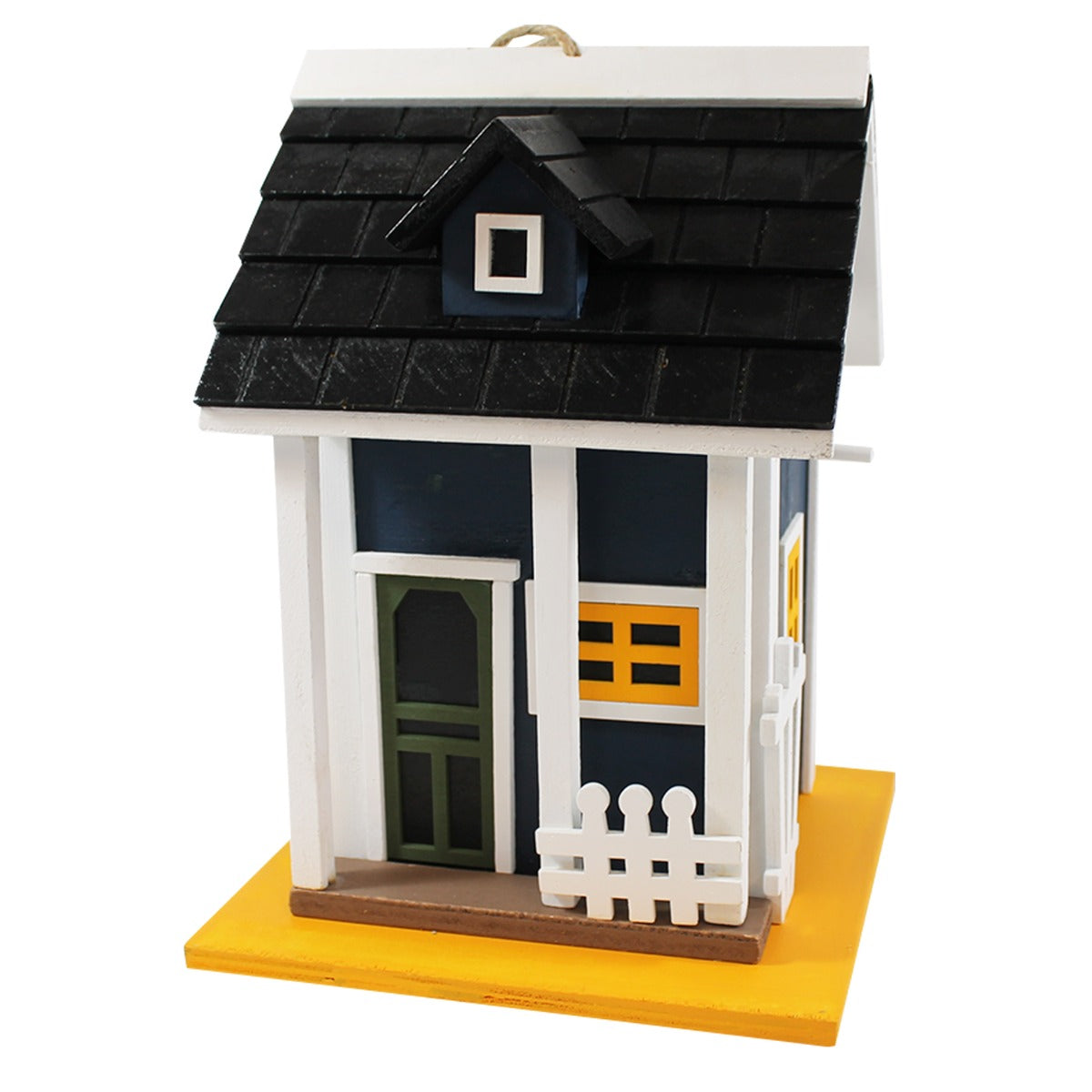 Nistkasten Villa Kunterbunt in blau | Vogelhaus Holz Vogelhaus zum Aufhängen Vogelnistkasten für Meisen & Wildvögel | Fördert Geschütztes Brüten