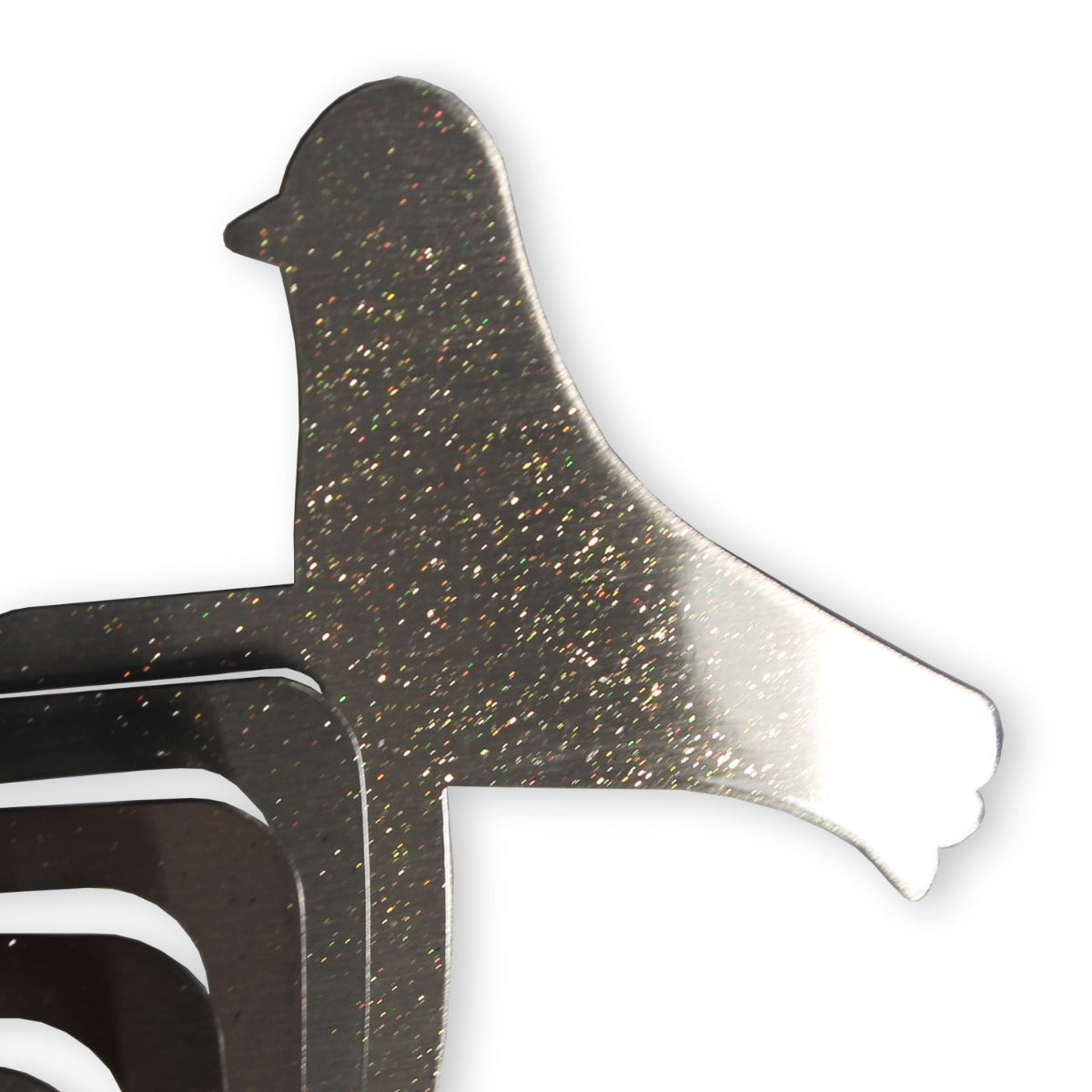 Windspiel Metall 3D Vogel Edelstahl Windspiele hängend mit Glaskugel