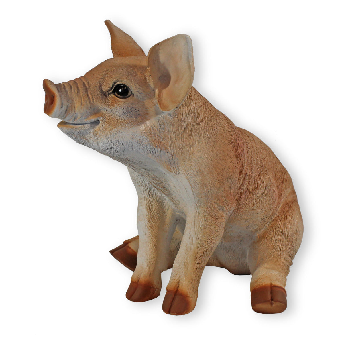 Schwein Figur sitzend Deko Schwein Garten Bauernhof Tierfigur Gartenfigur Schweinchen