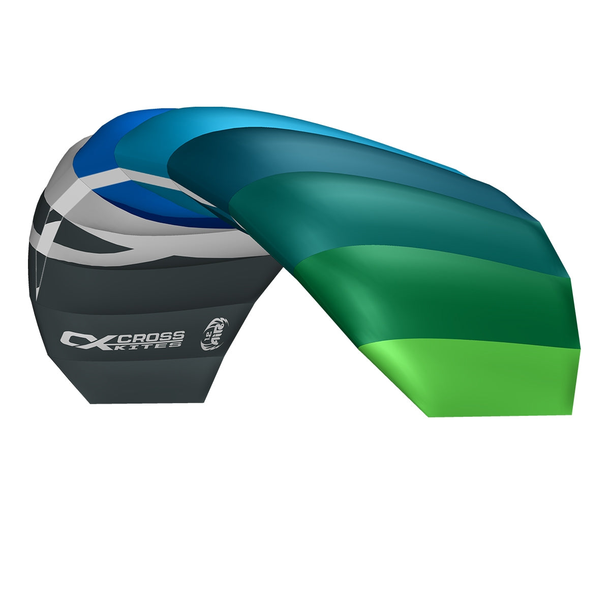 CrossKites Lenkmatte Air 1.2 Blue-Green R2F Allround Lenkdrachen Kite