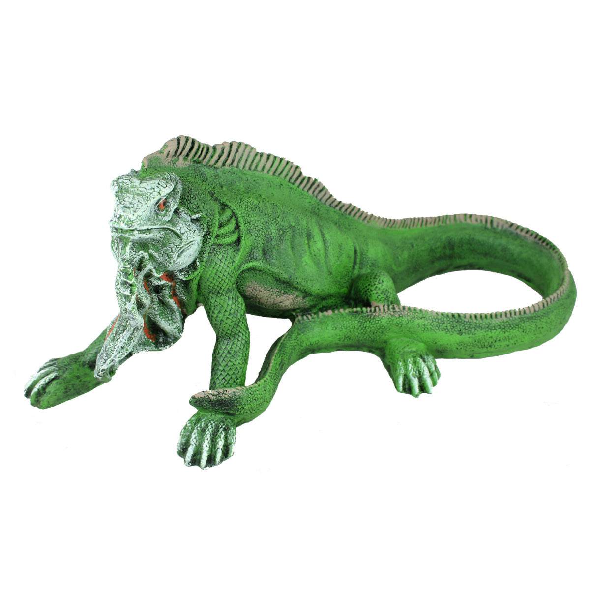 Dekofigur Tierfigur Leguan 52 cm grün Echse Reptilien Gartenfigur exotische Dekoration lebensecht