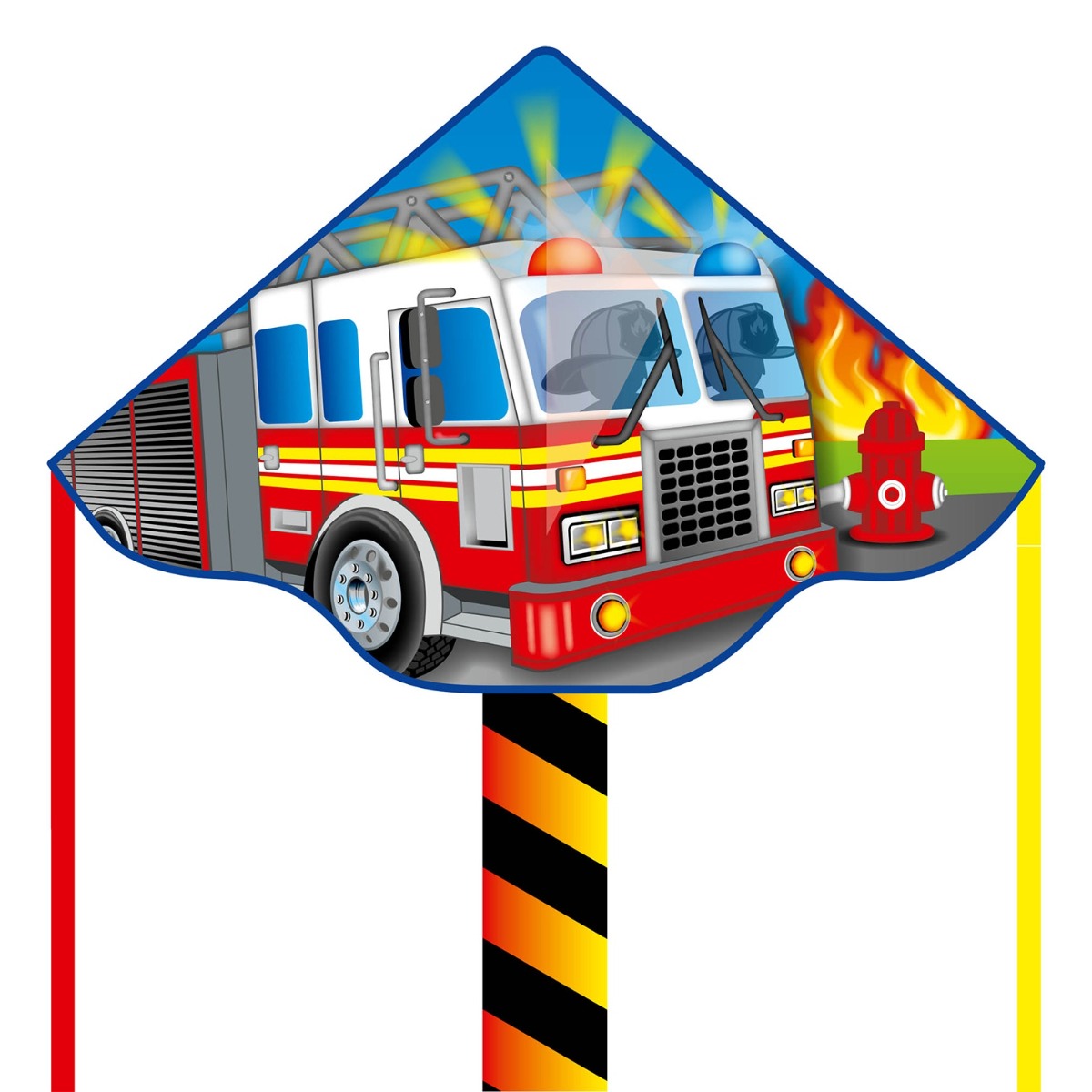 Kinderdrachen Einleiner Drachen HQ Simple Flyer Fire Truck 120 cm Flugdrache
