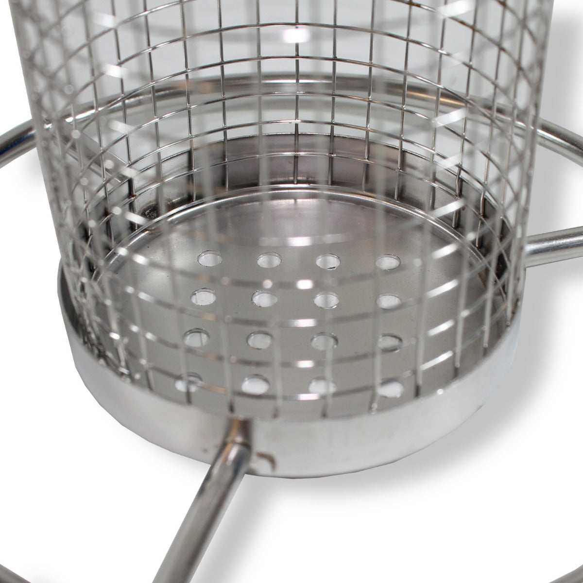 Vogelfutterstation zum hängen mit 2 Sitzringen Vogelfuttersäule Edelstahl Vogel Haus Futter Silo Futtersäule