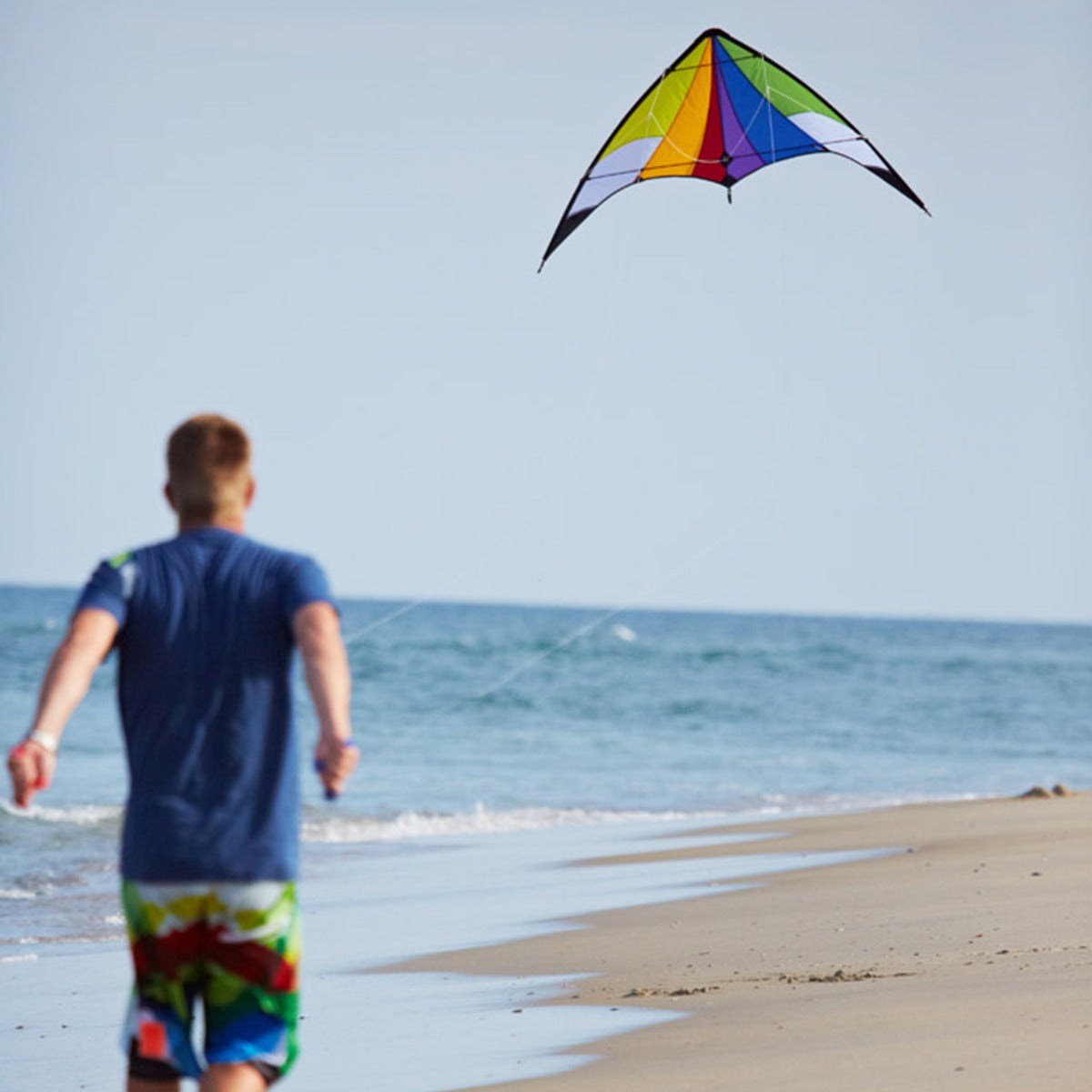 Kinderdrachen Zweileiner Lenkdrachen Beginner HQ Orion Rainbow 140 cm Flugdrache