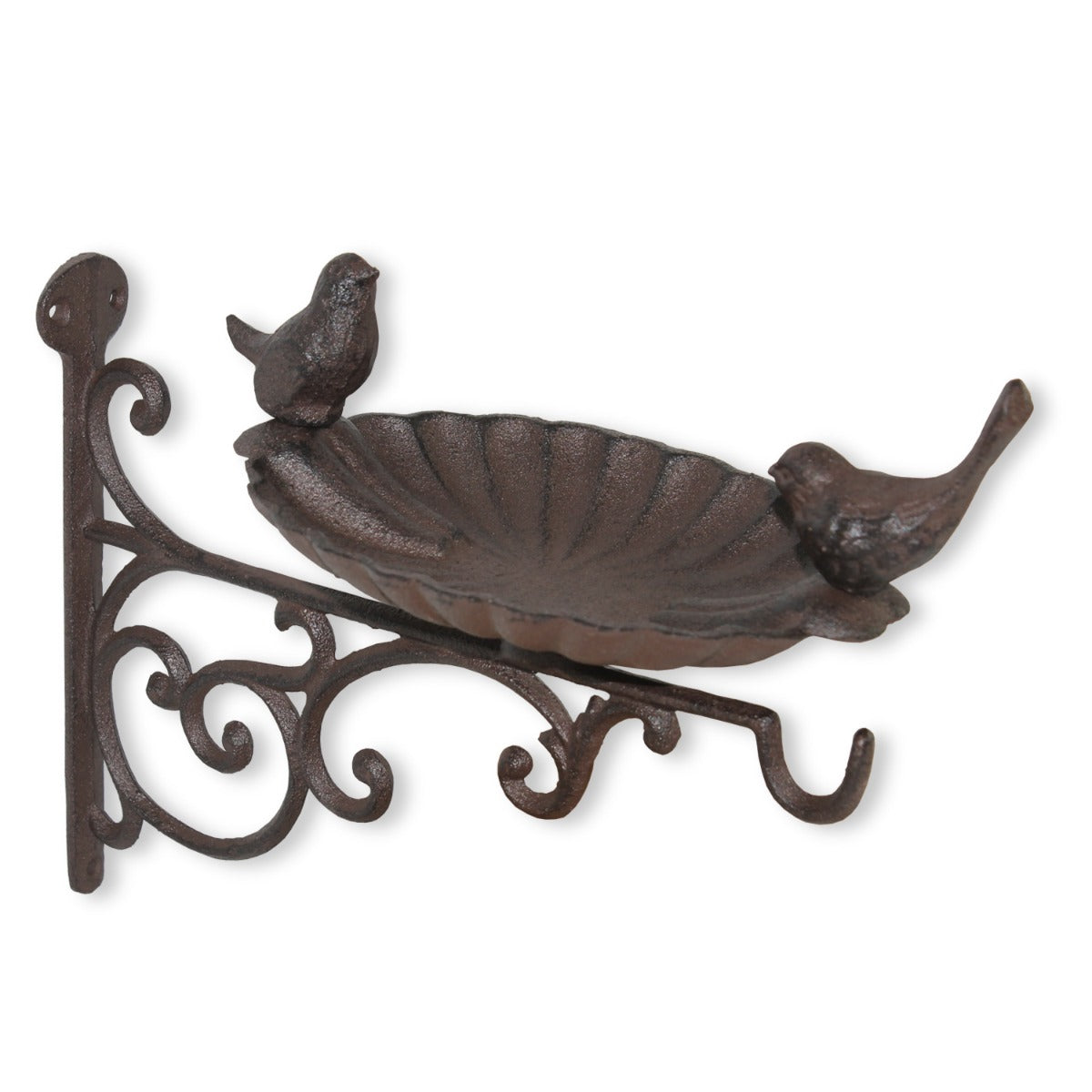 Vogelfutterstation Vogeltränke Wandmontage Vogelbad aus Gusseisen 2in1