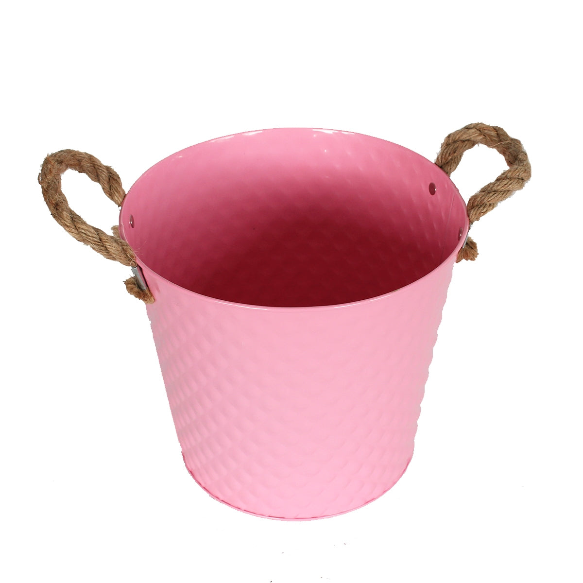 Pflanztopf Pflanzgefäß Zinktopf Diamond Pink 22cm Ø Blumentopf Metall Übertopf