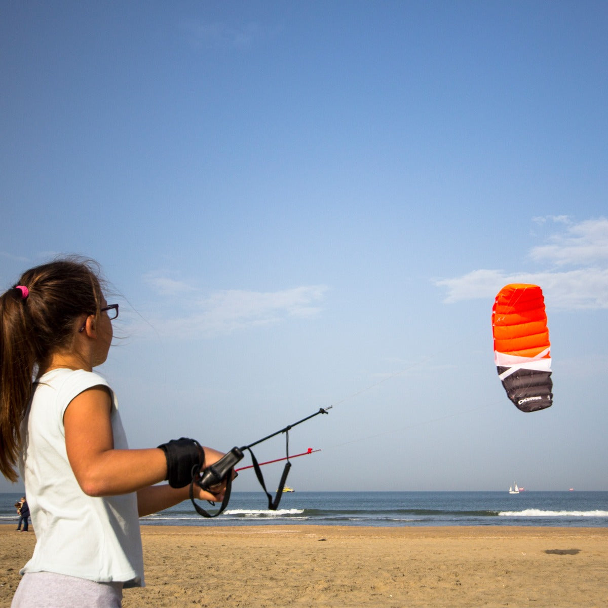 CrossKites Lenkmatte Boarder Red 1.5 R2F Tainerkite Lenkdrachen mit Bar