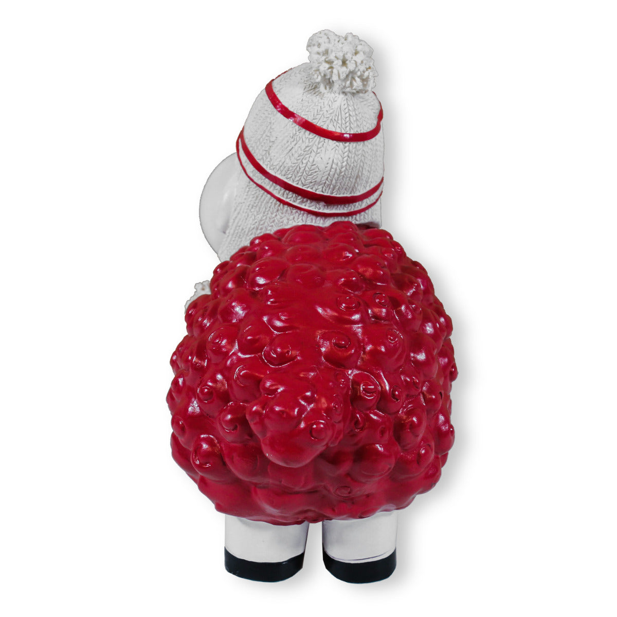 Buntes Deko Schaf rot mit Mütze Gartenfigur Schaf Dekofigur Schaf lustige Schafe