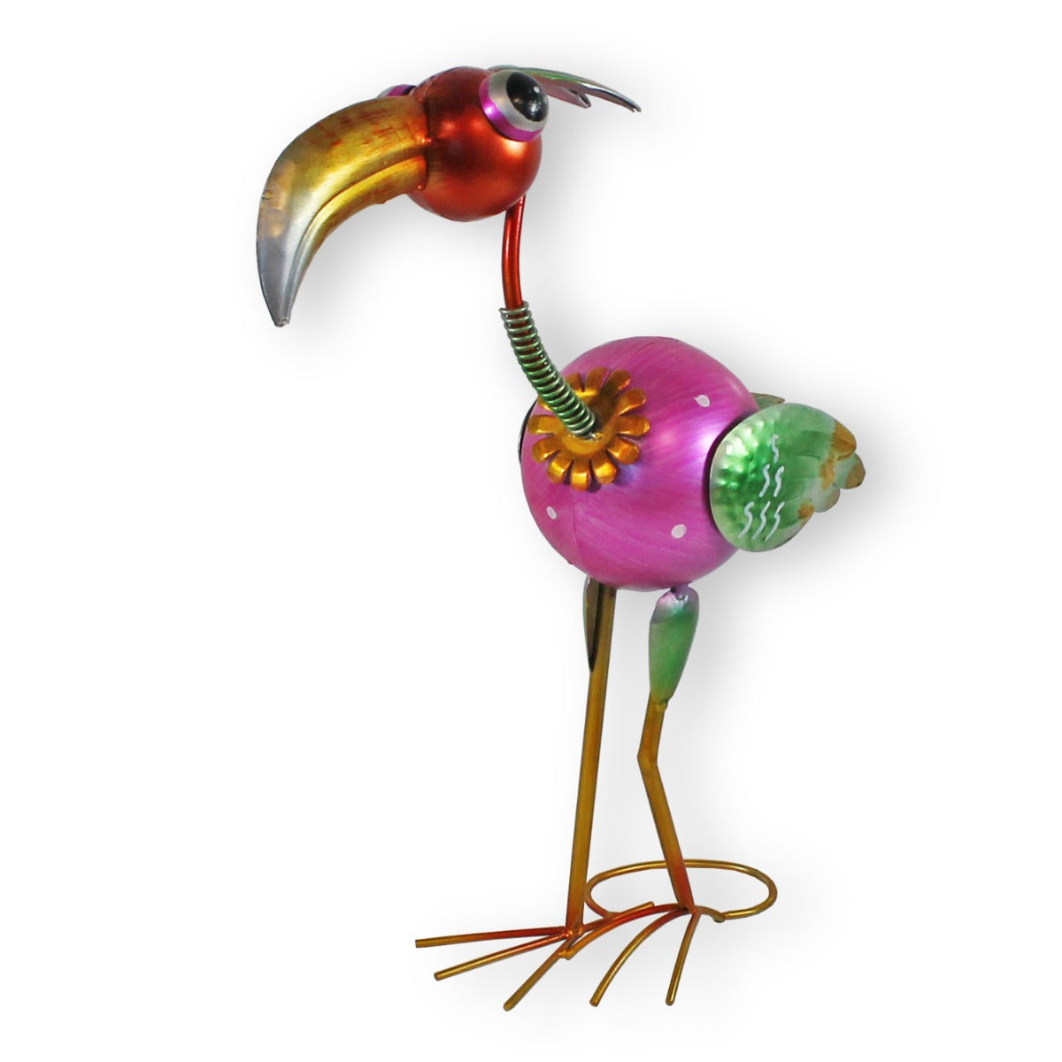 Metallfigur Vogel Figur Gartenfigur exotischer Vogel 50 cm Blechfiguren Garten Dekofigur