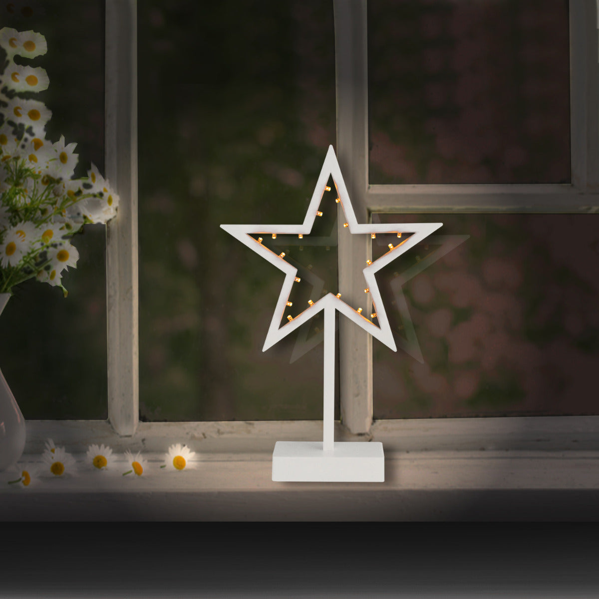 Led Weihnachtsdeko Weihnachtsstern Fensterdeko Weihnachten beleuchtet Stimmungsleuchter