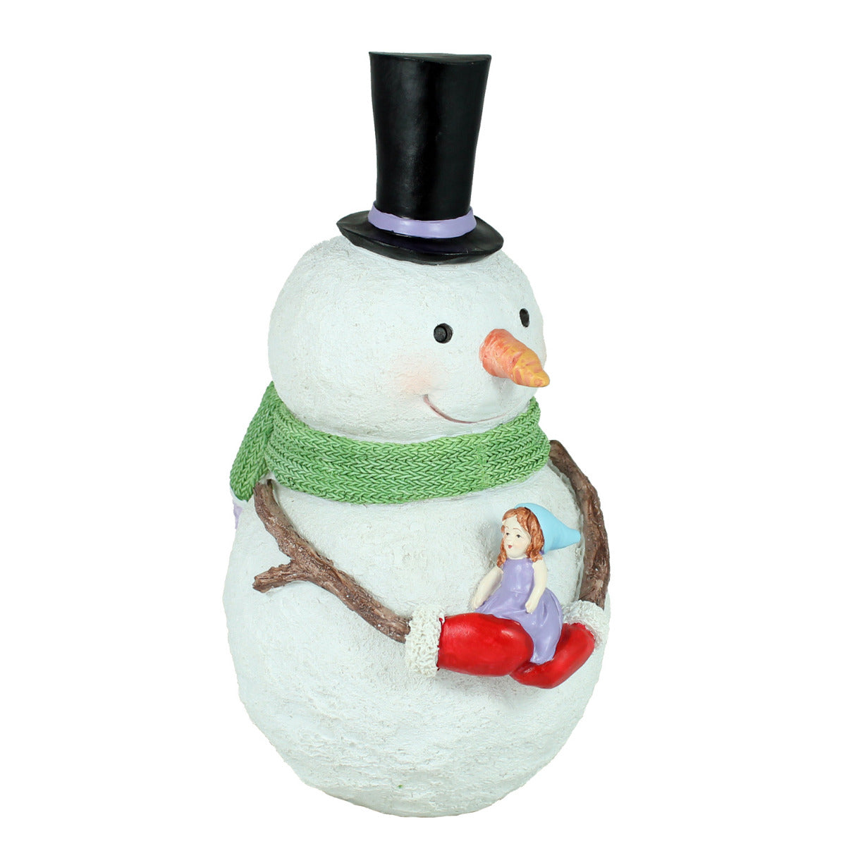 Schneemann Figur Zylinder Weihnachtsfiguren für draußen Schneemann Deko outdoor Weihnachtsdeko